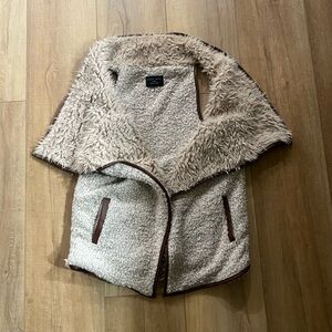 Love Tree Cream and Brown Teddy Vest